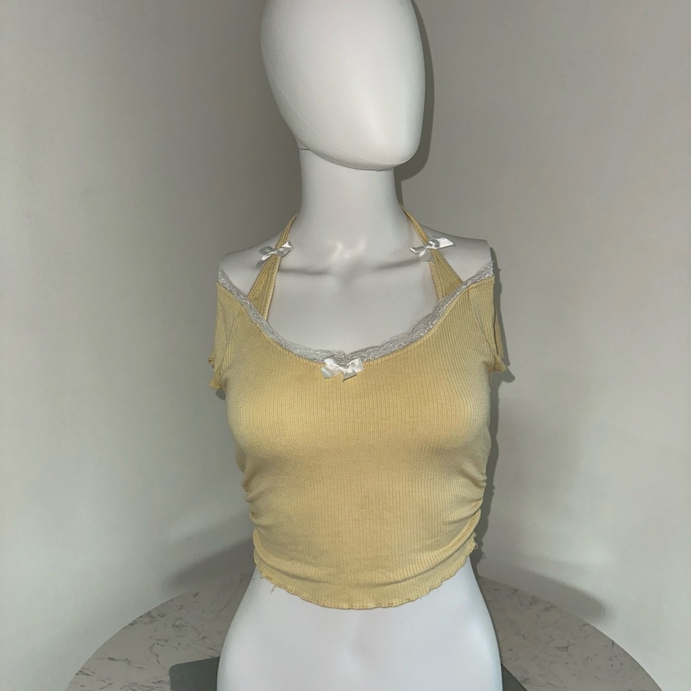 Yellow Women's Halter Top size small